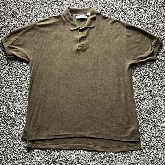 Levi's Other - Vintage 90s Levis Khaki Green Polo Men XL Grunge Classic Grandpacore Chore Shirt